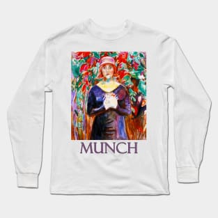 Model in the Garden by Edvard Munch Long Sleeve T-Shirt